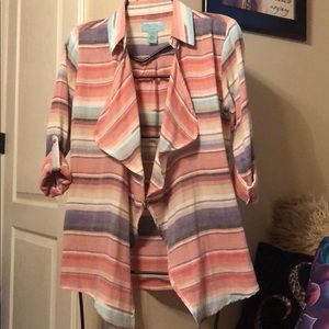 Serape print cardigan
